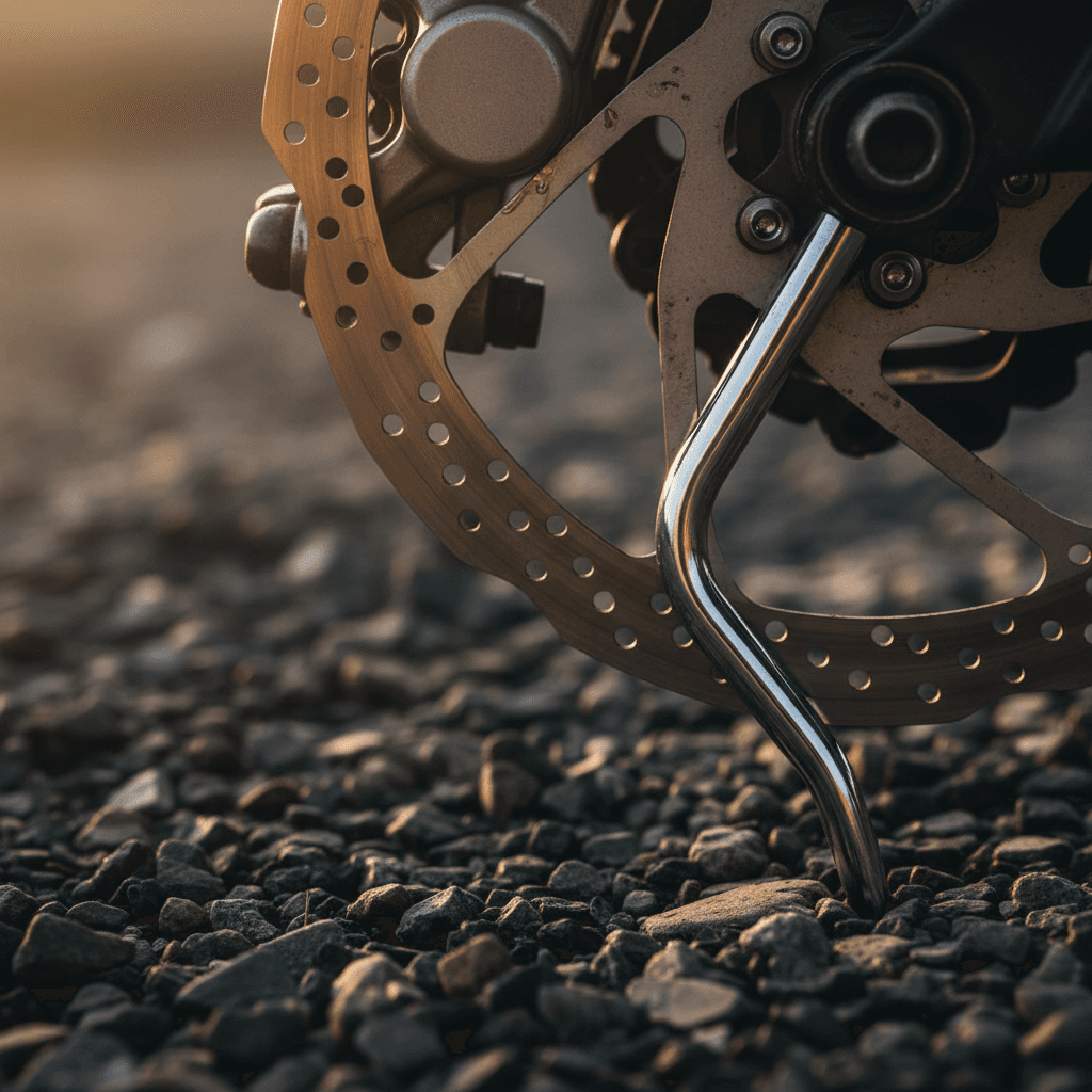 Mechanic adjusting a bicycle brake caliper